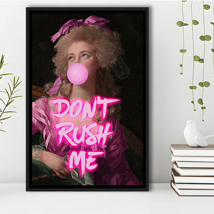 Don'T Rush Me Art Print, Maximalist Decor, Neon Print, Framed Canvas Prints Wall Art