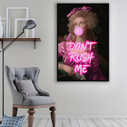 Don'T Rush Me Art Print, Maximalist Decor, Neon Print, Framed Canvas Prints Wall Art