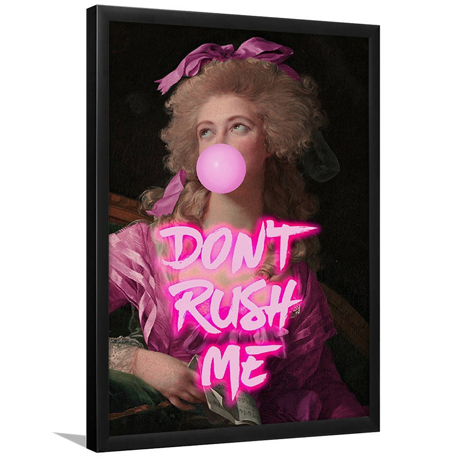 Don'T Rush Me Art Print, Maximalist Decor, Neon Print, Framed Art Prints Wall Decor
