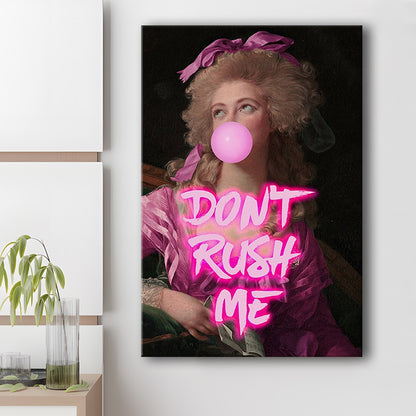 Don'T Rush Me Art Print, Maximalist Decor, Neon Print, Canvas Prints Wall Art