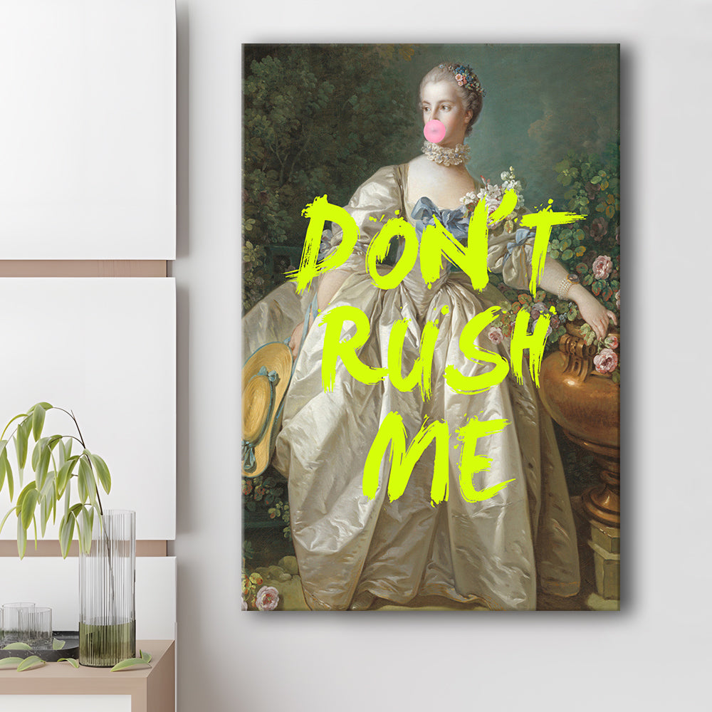 Don'T Rush Me Blue Dress, Canvas Art Print Decor, Painting Art, Canvas Prints Wall Art