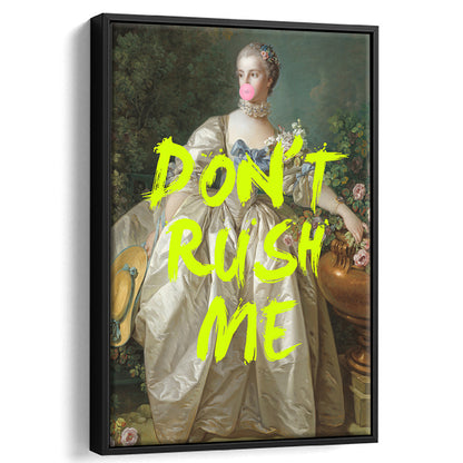 Don'T Rush Me Blue Dress, Floating Framed Canvas Art Print,, Framed Canvas Prints Wall Art