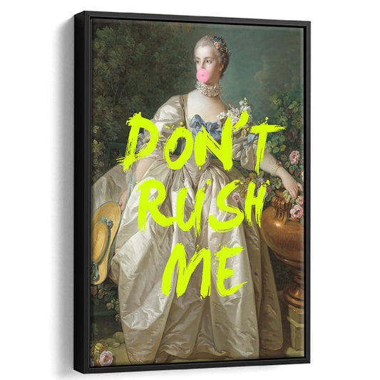Don'T Rush Me Blue Dress, Floating Framed Canvas Art Print,, Framed Canvas Prints Wall Art