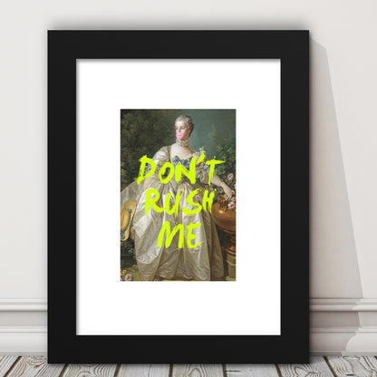 Don'T Rush Me Blue Dress, Framed Picture Print, Framed Art Prints White Border Wall Decor