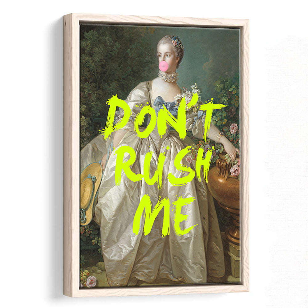Don'T Rush Me Blue Dress, Floating Framed Canvas Art Print,, Framed Canvas Prints Wall Art
