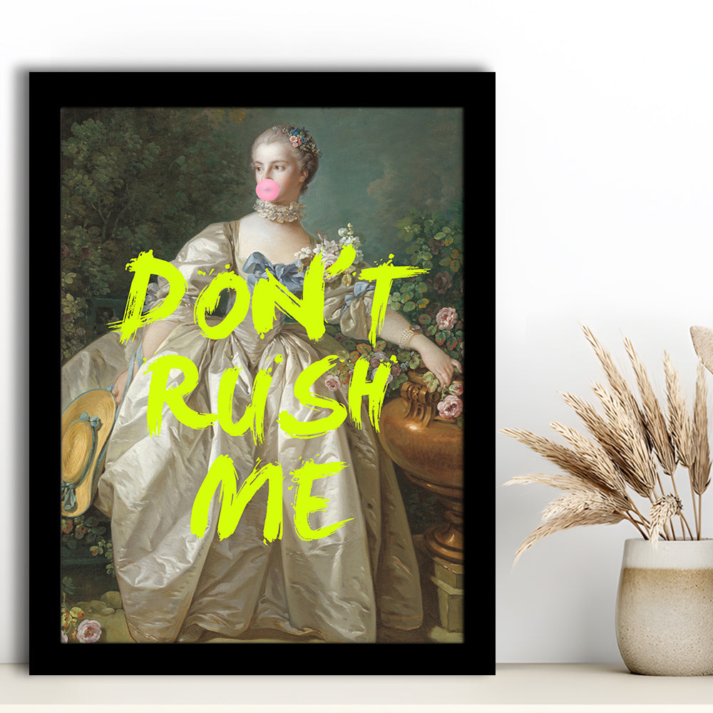 Don'T Rush Me Blue Dress, Framed Picture Print,, Framed Art Prints Wall Decor