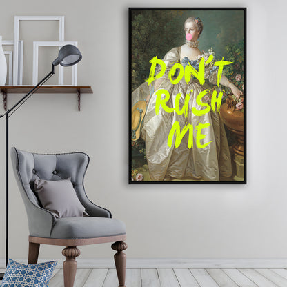 Don'T Rush Me Blue Dress, Floating Framed Canvas Art Print,, Framed Canvas Prints Wall Art