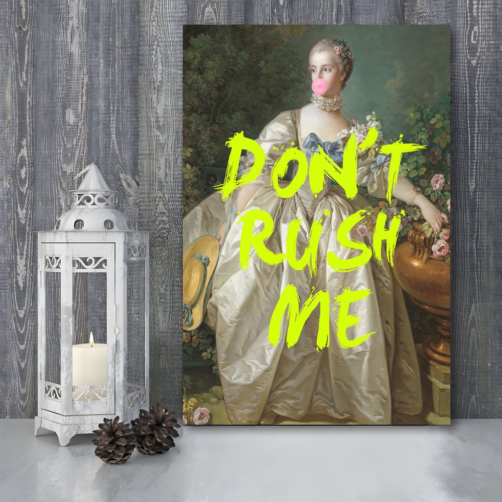Don'T Rush Me Blue Dress, Canvas Art Print Decor, Painting Art, Canvas Prints Wall Art