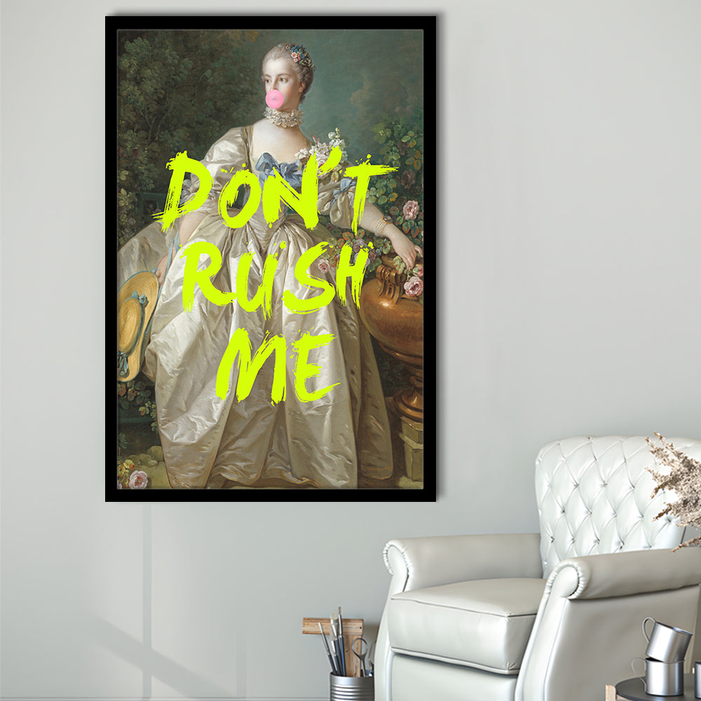 Don'T Rush Me Blue Dress, Framed Picture Print,, Framed Art Prints Wall Decor