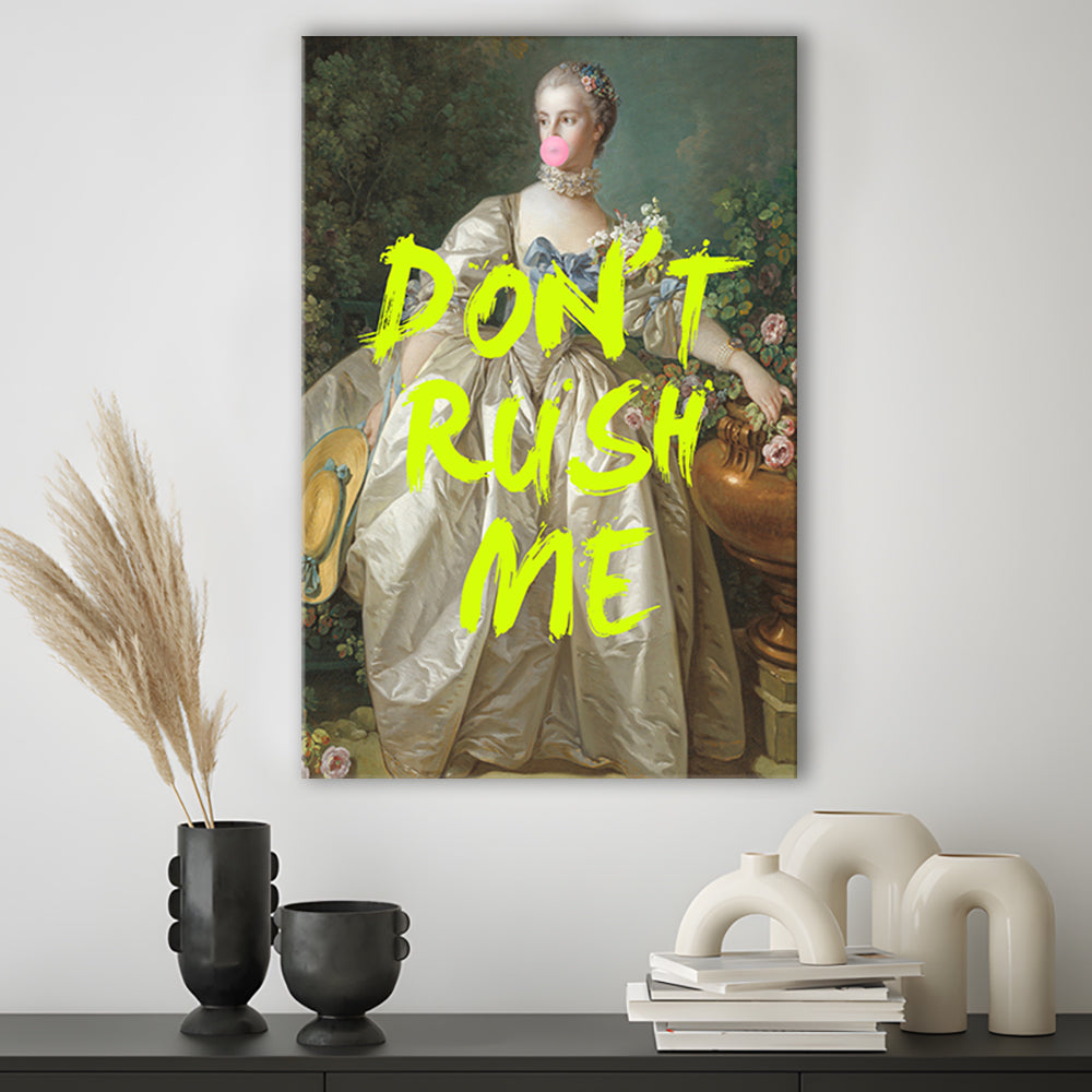Don'T Rush Me Blue Dress, Canvas Art Print Decor, Painting Art, Canvas Prints Wall Art