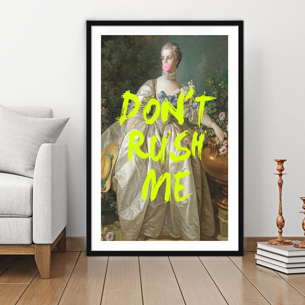 Don'T Rush Me Blue Dress, Framed Picture Print, Framed Art Prints White Border Wall Decor