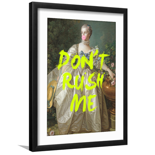 Don'T Rush Me Blue Dress, Framed Picture Print, Framed Art Prints White Border Wall Decor