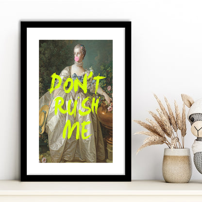 Don'T Rush Me Blue Dress, Framed Picture Print, Framed Art Prints White Border Wall Decor