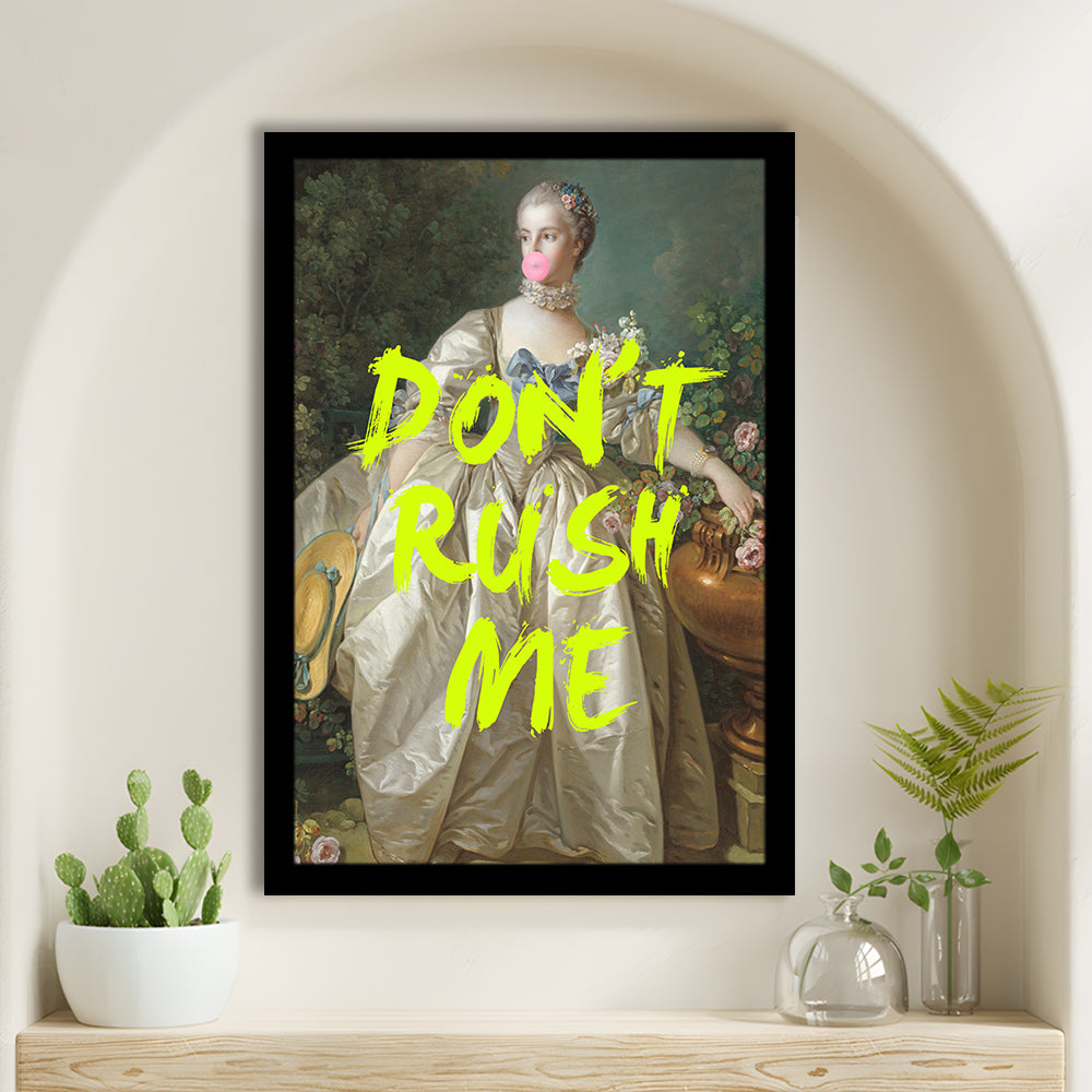 Don'T Rush Me Blue Dress, Framed Picture Print,, Framed Art Prints Wall Decor