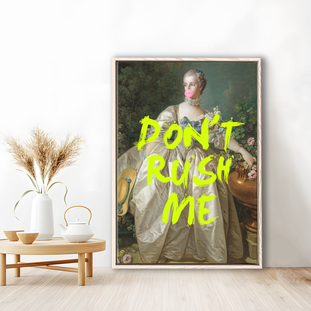 Don'T Rush Me Blue Dress, Floating Framed Canvas Art Print,, Framed Canvas Prints Wall Art
