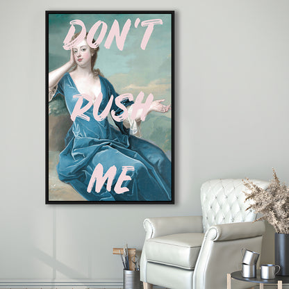 Don'T Rush Me Neon, Floating Framed Canvas Art Print,, Framed Canvas Prints Wall Art