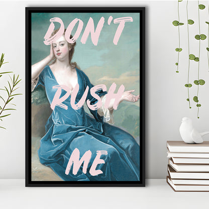 Don'T Rush Me Neon, Floating Framed Canvas Art Print,, Framed Canvas Prints Wall Art