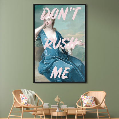 Don'T Rush Me Neon, Floating Framed Canvas Art Print,, Framed Canvas Prints Wall Art