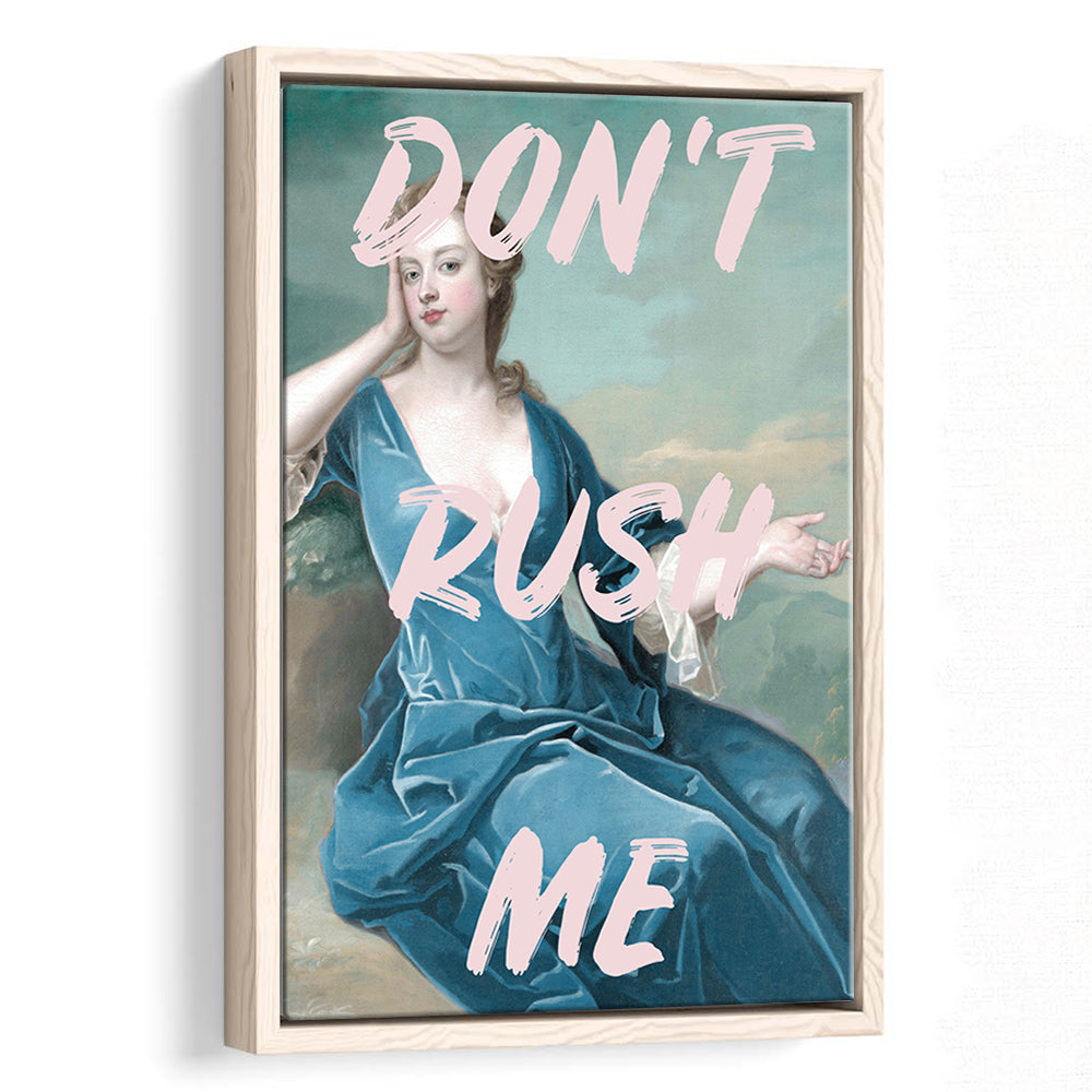 Don'T Rush Me Neon, Floating Framed Canvas Art Print,, Framed Canvas Prints Wall Art