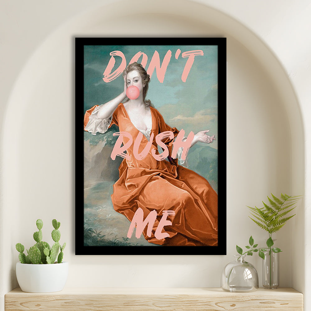 Don'T Rush Me Orange Wall Art Print, Gift For Her, Framed Art Prints Wall Decor