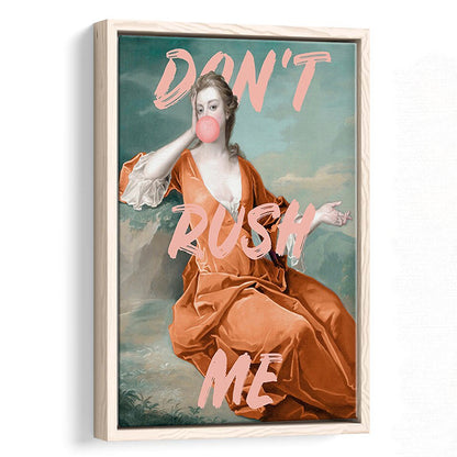 Don'T Rush Me Orange Wall Art Print, Gift For Her, Framed Canvas Prints Wall Art