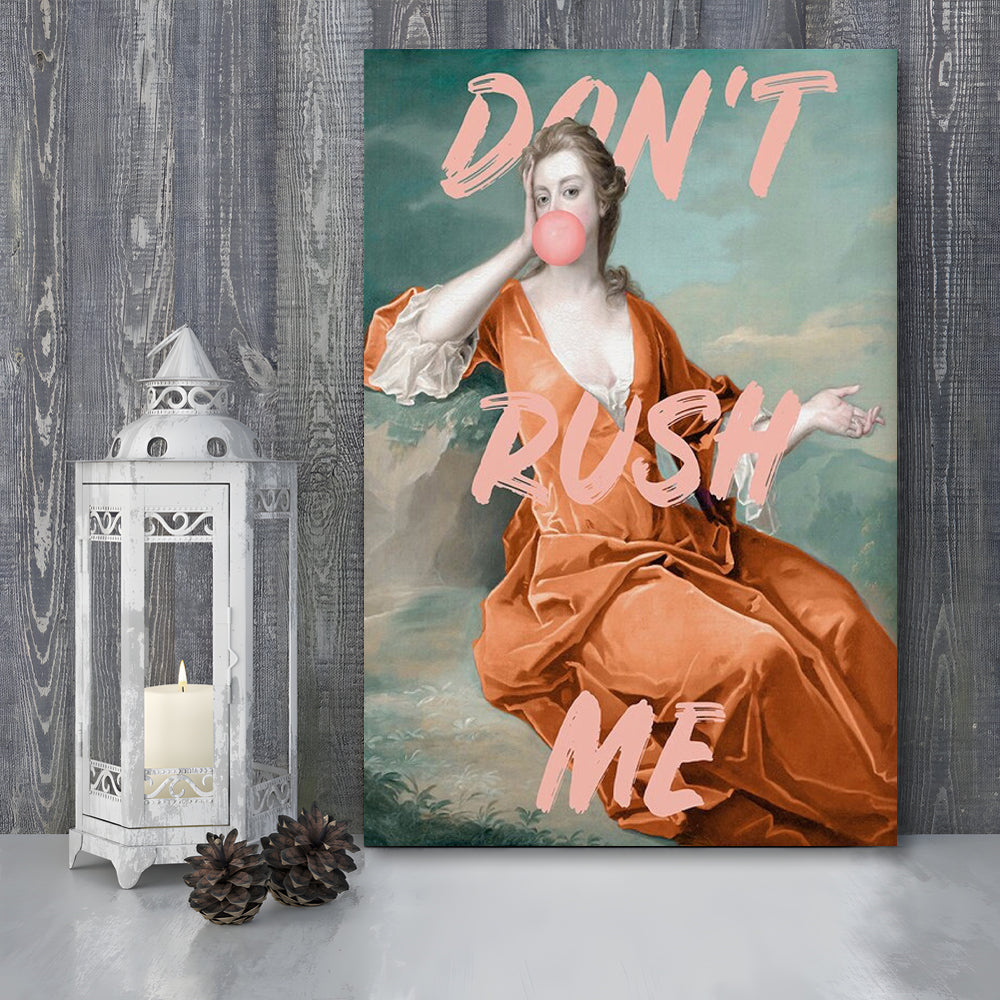 Don'T Rush Me Orange Wall Art Print, Gift For Her, Canvas Prints Wall Art