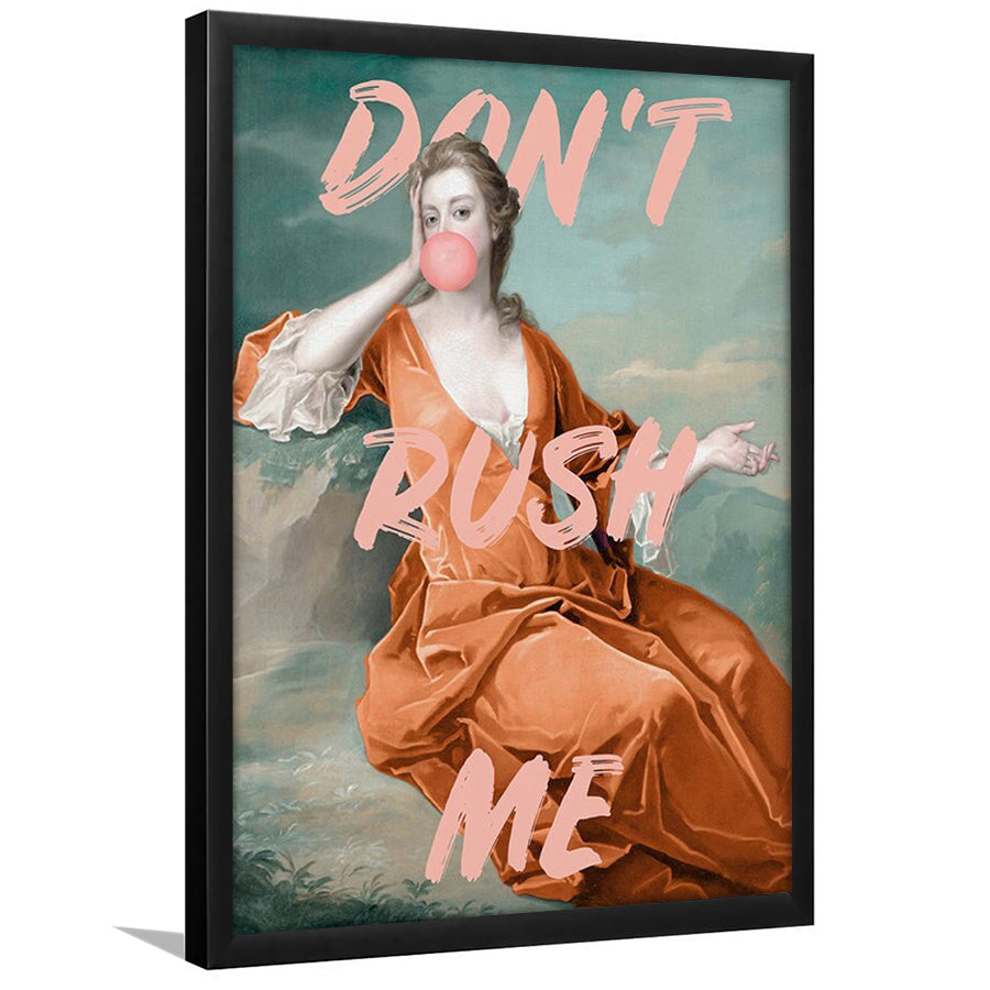 Don'T Rush Me Orange Wall Art Print, Gift For Her, Framed Art Prints Wall Decor