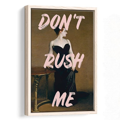 Don'T Rush Me Printed, Altered Art Print, Brown Wall Decor, Framed Canvas Prints Wall Art