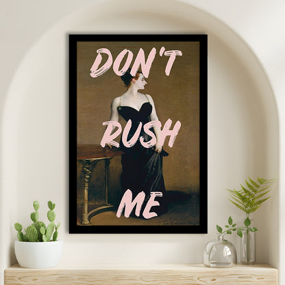 Don'T Rush Me Printed, Altered Art Print, Brown Wall Decor, Framed Art Prints Wall Decor