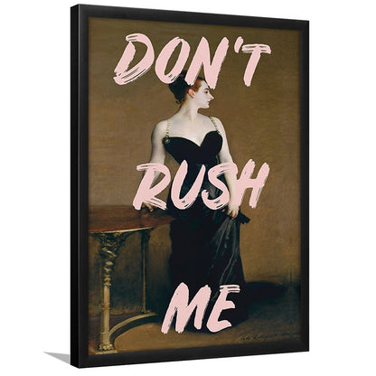 Don'T Rush Me Printed, Altered Art Print, Brown Wall Decor, Framed Art Prints Wall Decor