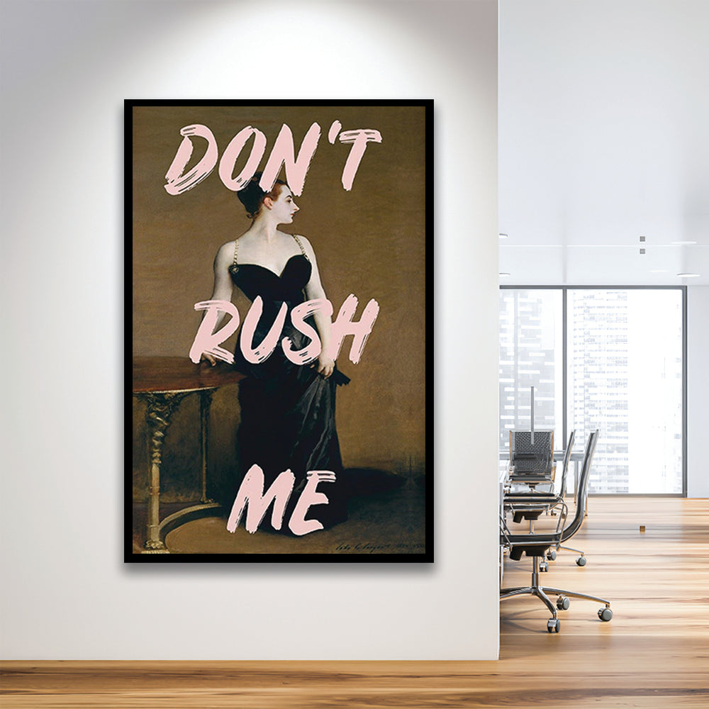 Don'T Rush Me Printed, Altered Art Print, Brown Wall Decor, Framed Art Prints Wall Decor