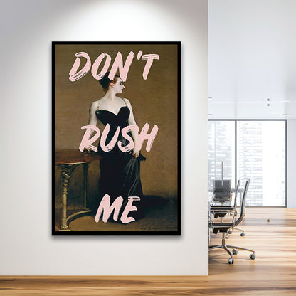 Don'T Rush Me Printed, Altered Art Print, Brown Wall Decor, Framed Art Prints Wall Decor