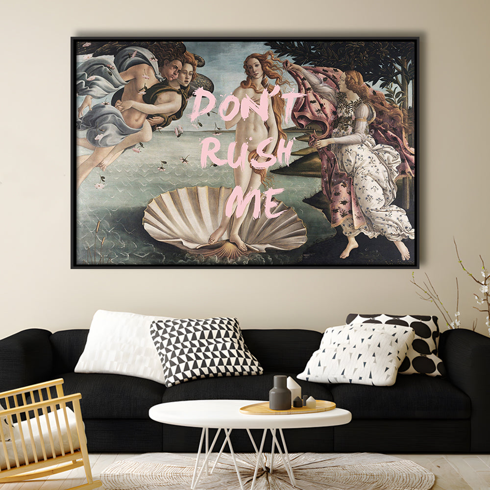 Don'T Rush Me Venus Art, Framed Canvas Print, Painting Art, Floating Framed Canvas Print Wall Art