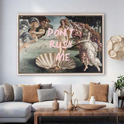 Don'T Rush Me Venus Art, Framed Canvas Print, Painting Art, Floating Framed Canvas Print Wall Art