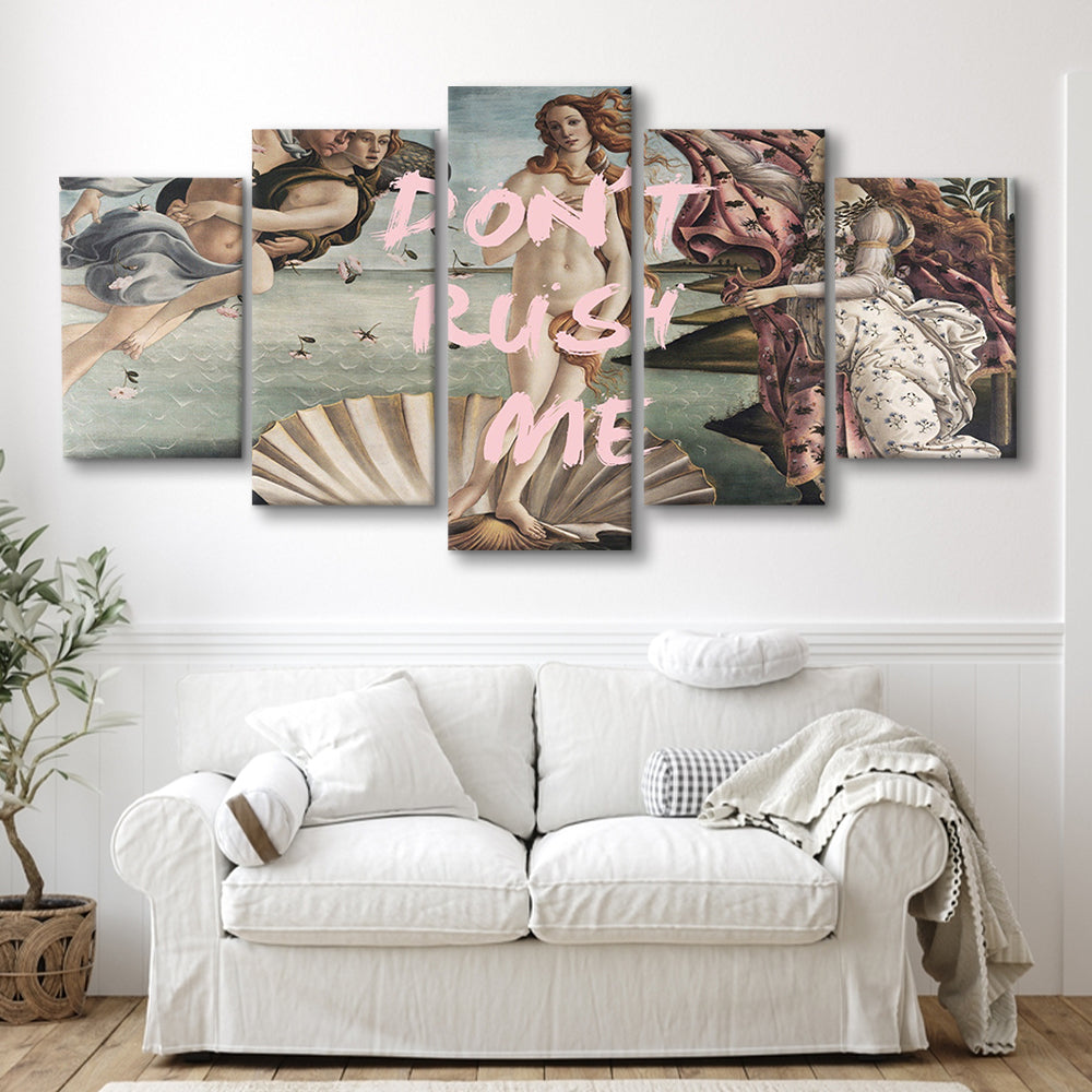 Don'T Rush Me Venus Art, Canvas Art Decor Print, Painting Art, Mixed Panels Canvas Print Wall Art