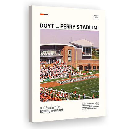 Doyt L. Perry Stadium Print, Bowling Green Falcons Stadium Canvas Art, Fan Gifts, Sport Art, Canvas Print Wall Art