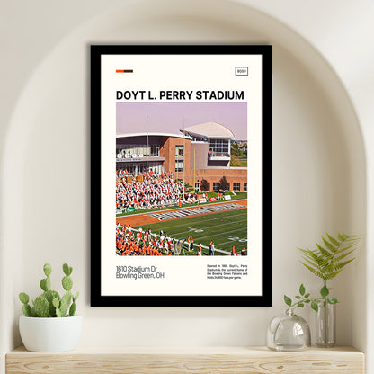 Doyt L. Perry Stadium Print, Bowling Green Falcons Stadium Art, Gifts for him, Sport Art, Framed Art Print Wall Decor