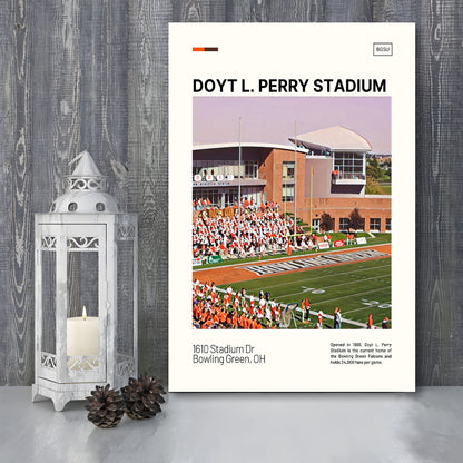 Doyt L. Perry Stadium Print, Bowling Green Falcons Stadium Canvas Art, Fan Gifts, Sport Art, Canvas Print Wall Art