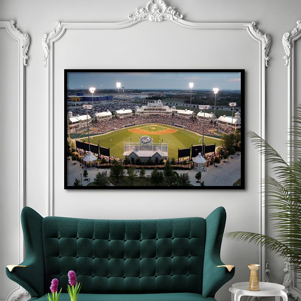 Dr Pepper Ballpark, Stadium Canvas, Sport Art, Gift for him, Framed Art Print Wall Decor, Picture Framed