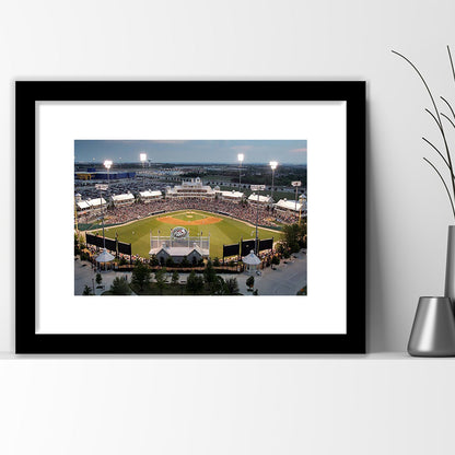 Dr Pepper Ballpark, Stadium Canvas, Sport Art, Gift for him, White Border Framed Art Print Wall Decor