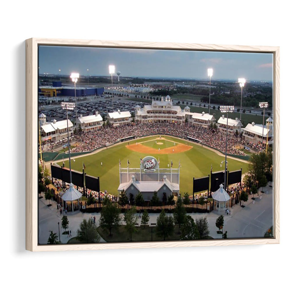 Dr Pepper Ballpark, Stadium Canvas, Sport Art, Framed Canvas Print Wall Art, Floating Frame