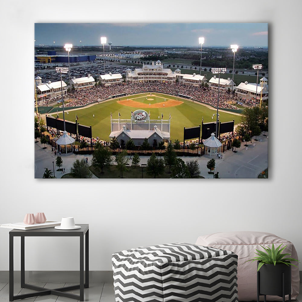 Dr Pepper Ballpark, Stadium Canvas, Sport Art, Gift for him, Man Cave Decor, Art Print, Canvas Print Wall Art
