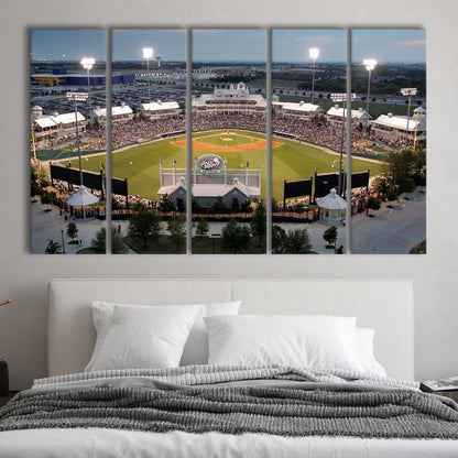 Dr Pepper Ballpark, Stadium Canvas, Sport Art, 5 Panel B, Extra Large Canvas, Canvas Print Wall Art