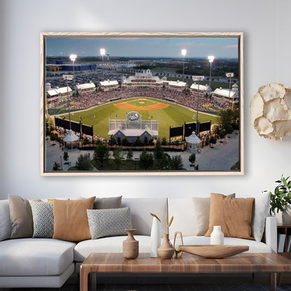 Dr Pepper Ballpark, Stadium Canvas, Sport Art, Framed Canvas Print Wall Art, Floating Frame