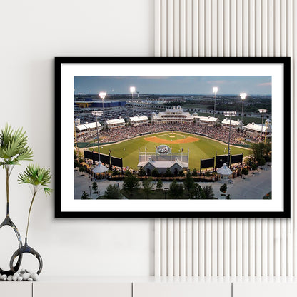 Dr Pepper Ballpark, Stadium Canvas, Sport Art, Gift for him, White Border Framed Art Print Wall Decor