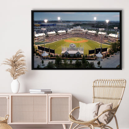 Dr Pepper Ballpark, Stadium Canvas, Sport Art, Framed Canvas Print Wall Art, Floating Frame