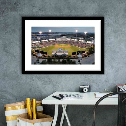 Dr Pepper Ballpark, Stadium Canvas, Sport Art, Gift for him, White Border Framed Art Print Wall Decor