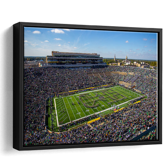 Draft Notre Dame, Stadium Canvas, Sport Art, Framed Canvas Print Wall Art, Floating Frame