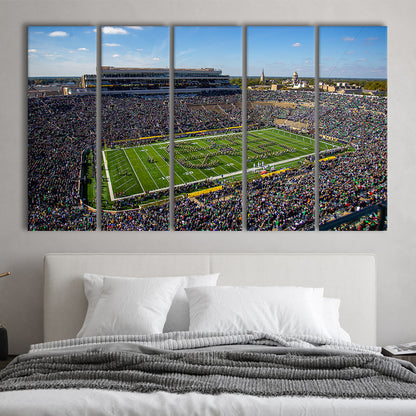 Draft Notre Dame, Stadium Canvas, Sport Art, 5 Panel B, Extra Large Canvas, Canvas Print Wall Art
