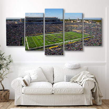 Draft Notre Dame, Stadium Canvas, Sport Art, Gift for him, 5 Panel, Large Canvas, Canvas Print Wall Art